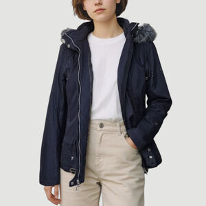 Metropolis Metrology Faux Fur Coat Large Jacket